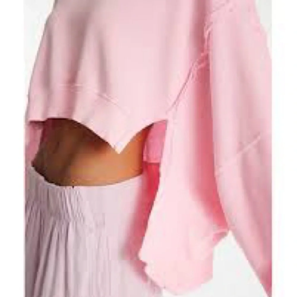 NWT Free People We The Free Camden Cropped Sweatshirt Pink Flame Sz Medium - Picture 3 of 13